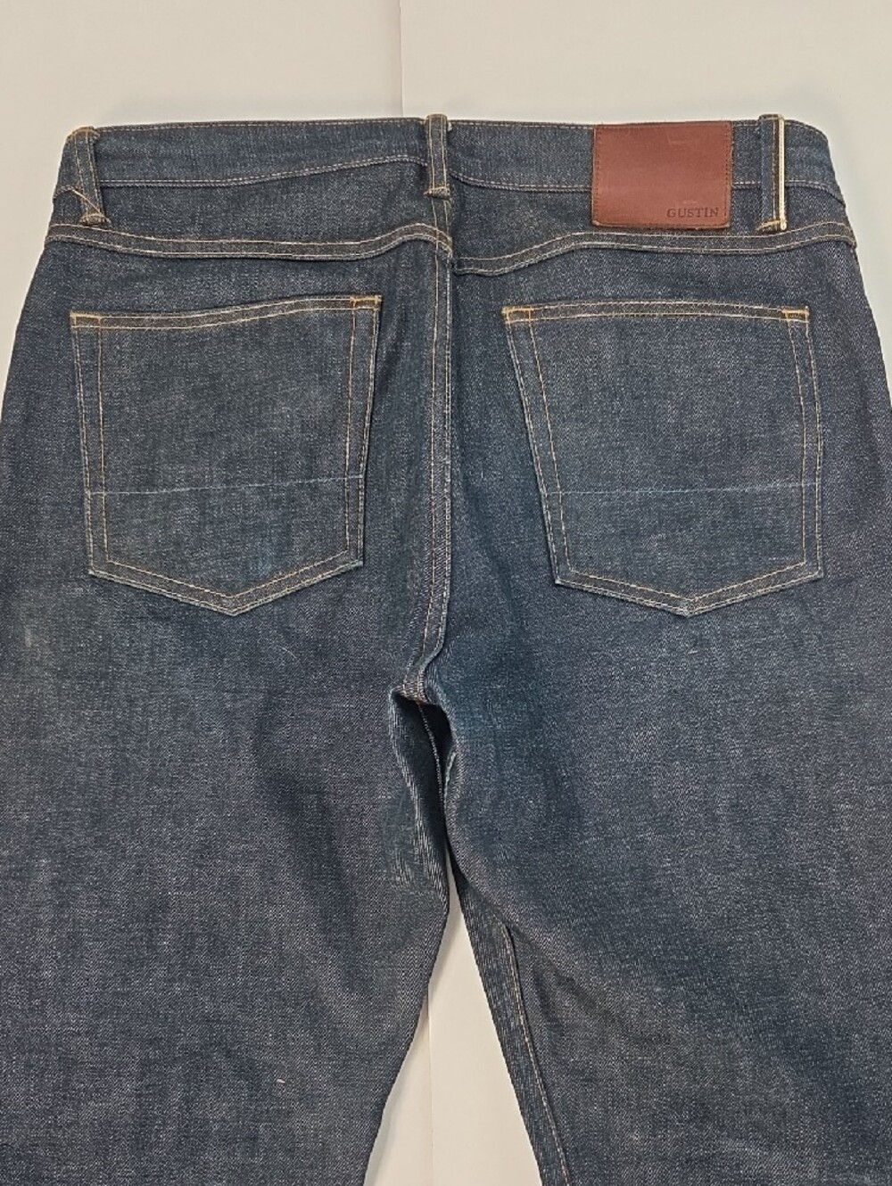 Gustin Dark Indigo Straight-Leg Men's Jeans 36 - Picture 8 of 11